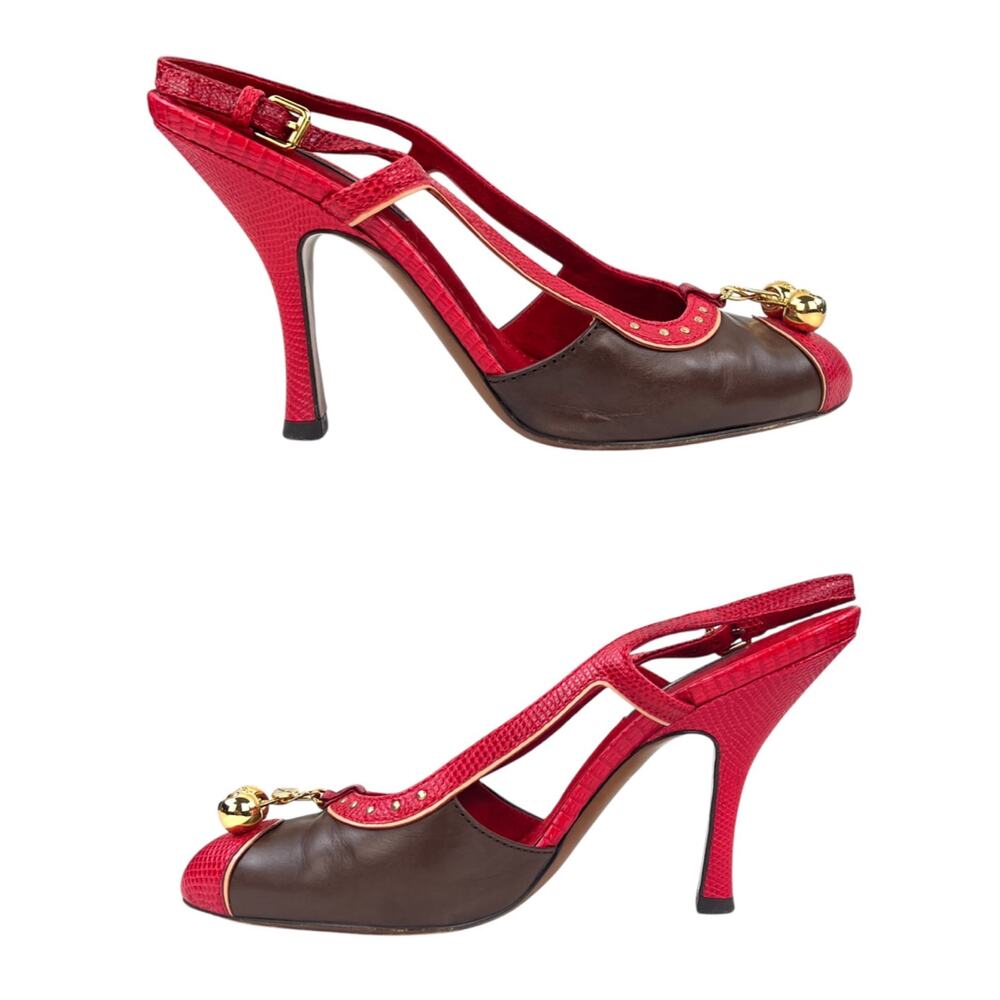 Louis Vuitton Cherry Leather Heels - Picture 3 of 9